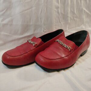 Drew Footsaver Slip On Casual Leather Loafer RED (fits like 8)
